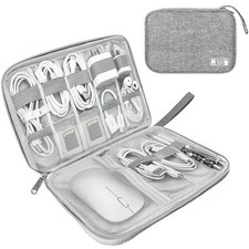Lcsmaokin Portable Electronic Organizer Case,Travel Single Layer, A-Grey