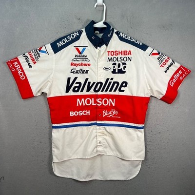 Vintage 90s Indy Car Racing Al Unser Jr Galles Racing Team Pit Crew Shirt Medium