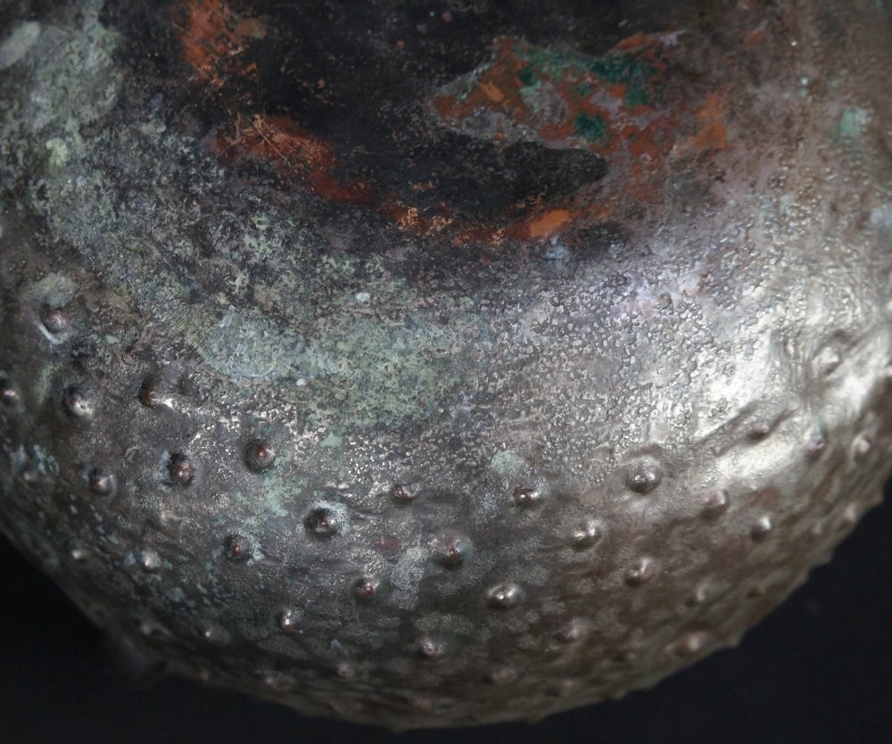 Antique Japan bronze Koro censer sculpture 1900 interior craft