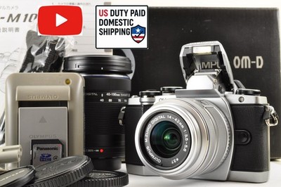 [US Duty Paid] OLYMPUS OM-D E-M10 Mirrorless Camera w/ 14-42mm 40-150 Lens USA
