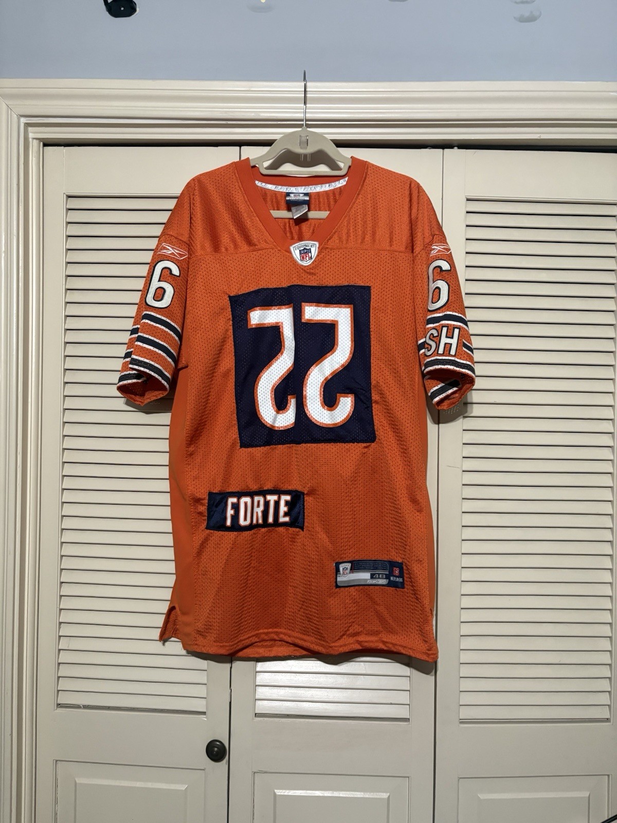 Chicago Bears x Reebok x Jay Cutler #6 Matt Forte #22 custom mash up jersey 48 L
