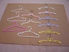 Set Of 12 Vintage Kids/Baby Clothes Hangers - Plain, Lamb, and Circus Design