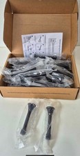32 Pieces Spring Door Stops in Matte Black with Rubber Tips - Durable