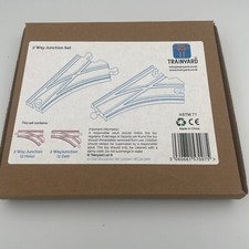 TRAINYARD Wooden Train Track 2 Way Junction set x 2 Fits Bigjig Brio ELC Ikea