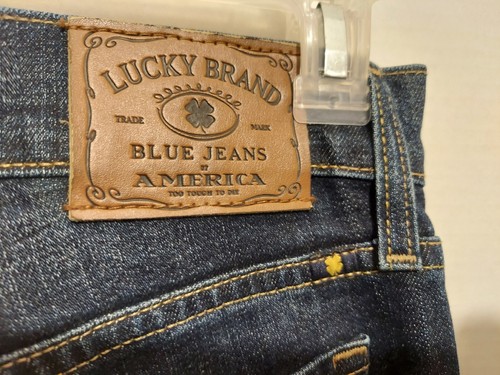 Lucky Brand Jeans 28x32 110 Skinny Blue Jeans Mens Dark Blue Wash Pants Y2k 90s - Picture 9 of 10