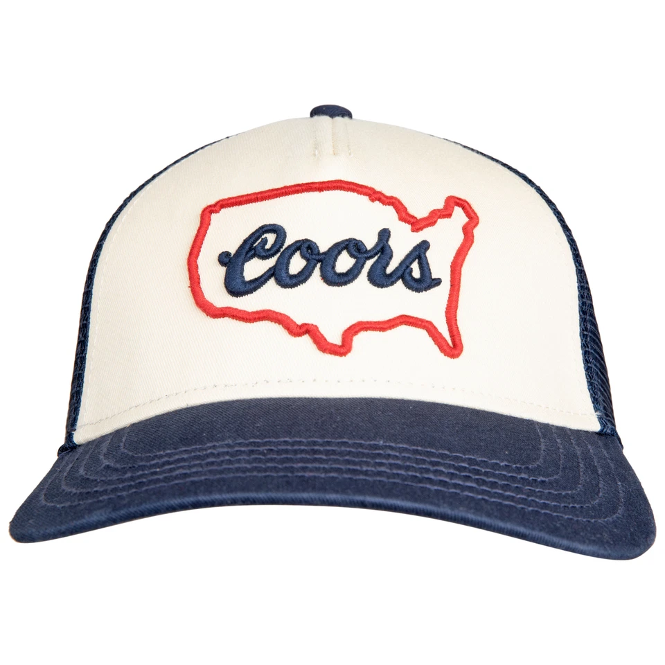 Chapéu azul Coors logotipo dos Estados Unidos Snapback plano - Imagem 2 de 3