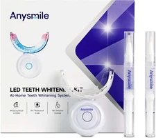 Teeth Whitening Kit LED Accelerator Light w/ Efficient 20% CP, Includes Gel Pens