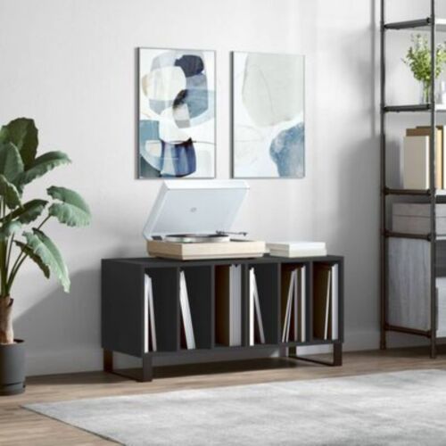 Record Cabinet Vinyl Media Storage Player Stand Sideboard Hallway Furniture Unit - Picture 2 of 29