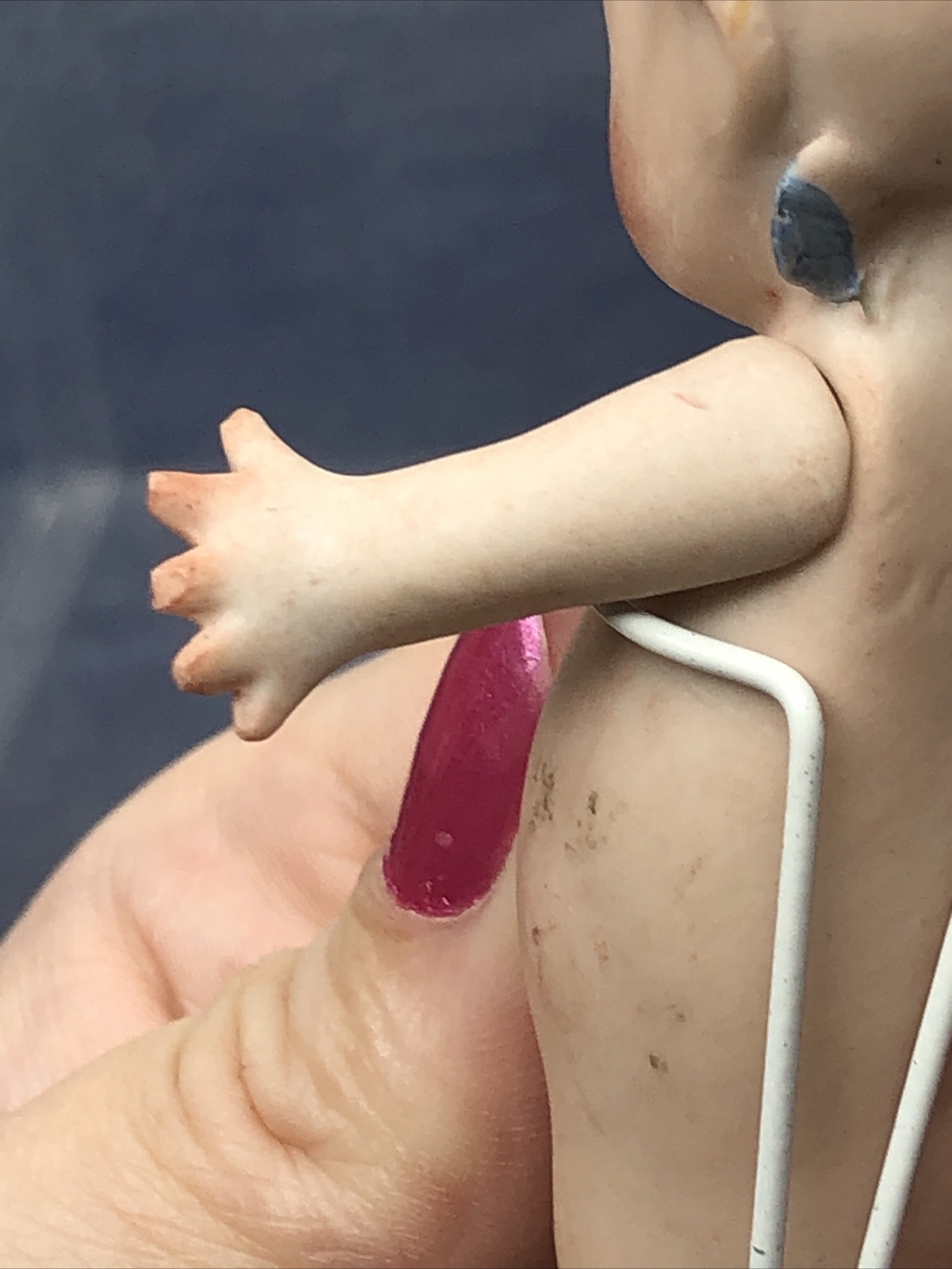 4.5” Antique O’Neill Kewpie Germany All Bisque Doll Figure Jointed Arms #CB2