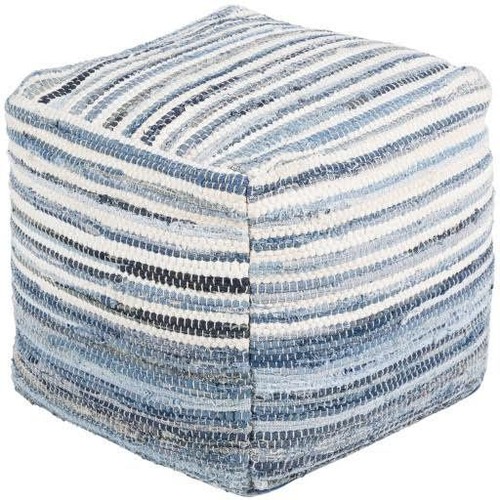 Pouf Cover Hand woven Cotton Floor Decor Ottoman living Room Foot Stool Covers - Picture 4 of 4