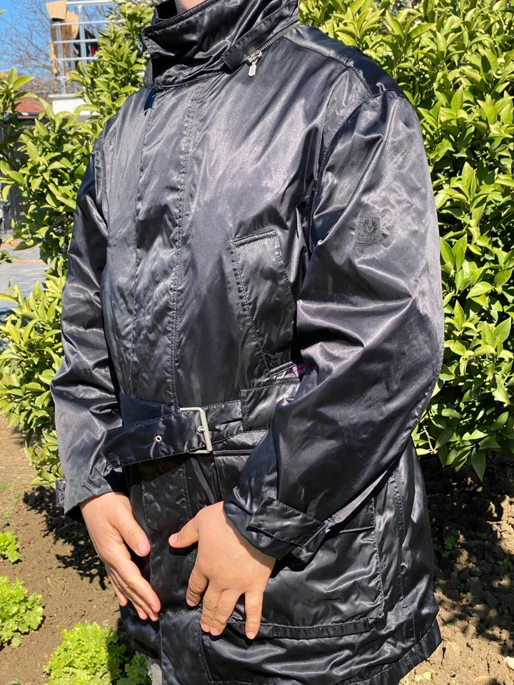 Belstaff Black Edition Weatherproof Jacket Motorcycle TrenchCoat Oversize Size S - Image 2 of 4