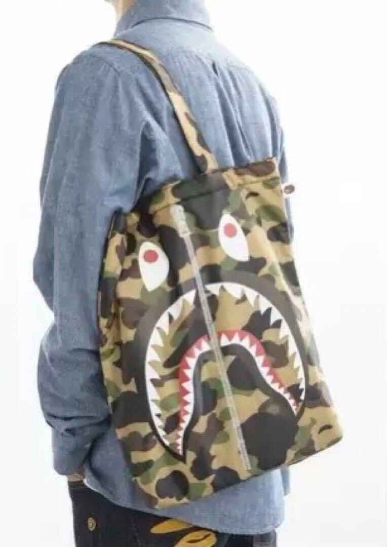 A Bating Apeカモフラージュ SHARKトートバッグ BAPE A BATHING APE shark camouflage tote bag Additional