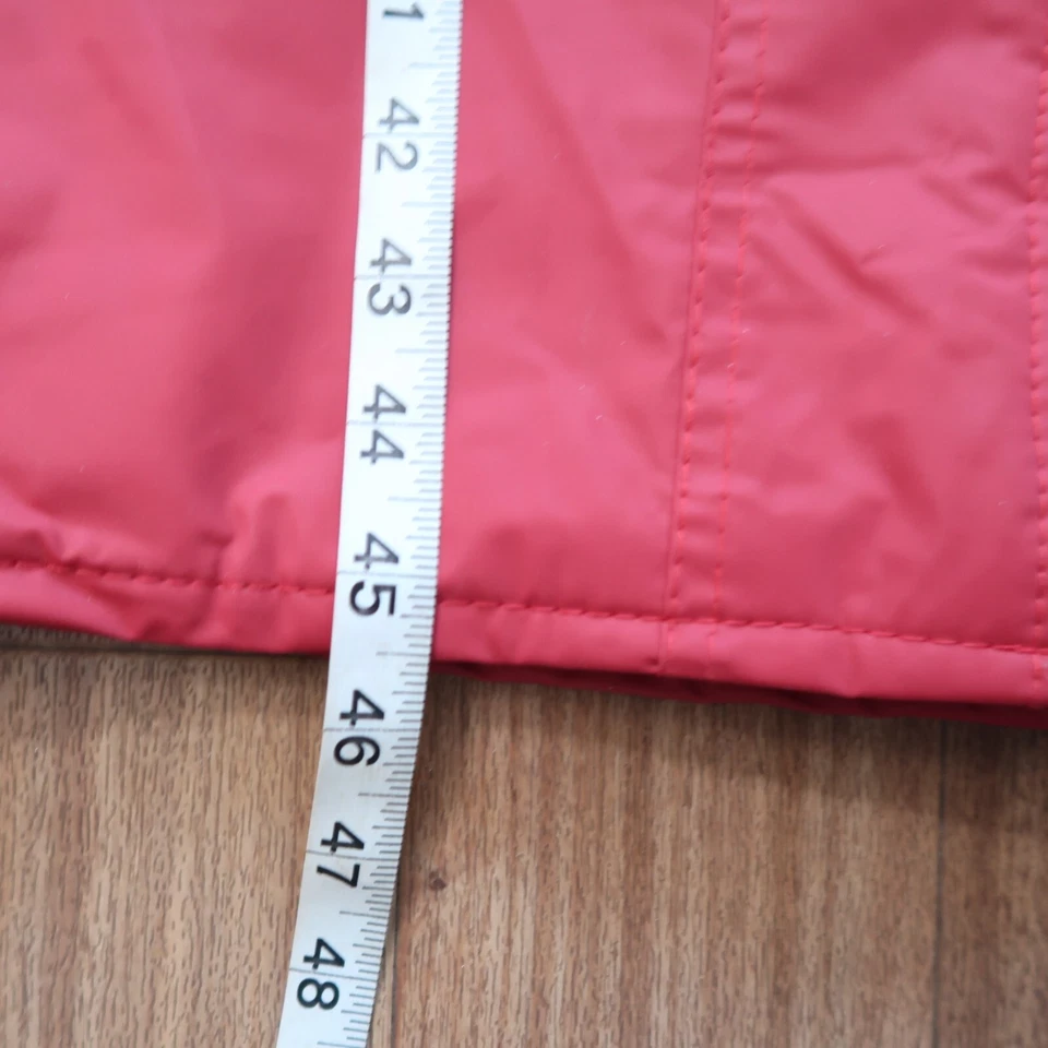 Misty Harbor Rain Coat Women's M Red Flannel Lined Weather Sheild 45" Long VTG - Image 3 of 4