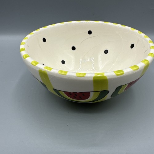 Creative Co-op Small Serving Nut Tidbit White Bowl Watermelon Lynn Morris 5" - Picture 2 of 8