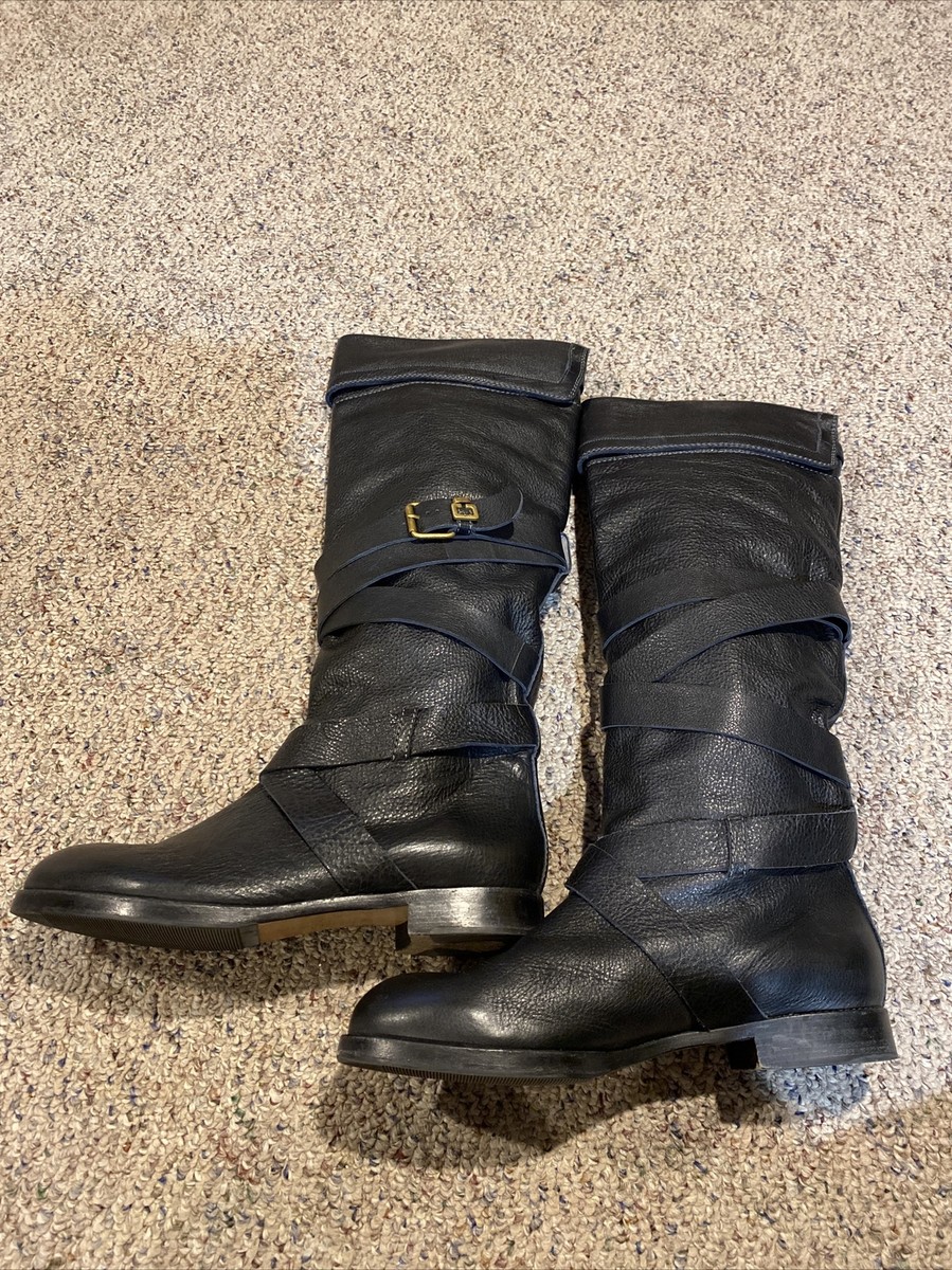 【関税＆送料込み】ChloAC Black Leather Boots Chloe Black Leather Strappy Buckle Leather Boots Size: 41 | eBay