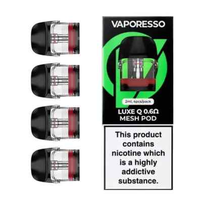 VAPORESSO LUXE Q PODS Replacement 0.6Ω Mesh, 1.0Ω Mesh - 4 pack - 1.2