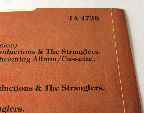 The Stranglers Skin Deep. 12” Single TA 4738 A1/B1. 1984 EX/VG - Picture 9 of 15
