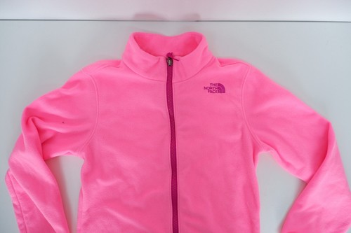 North Face Zip Fleece Jacket Size L 14-16 Yrs Neon Pink Jumper Girls - Picture 3 of 7