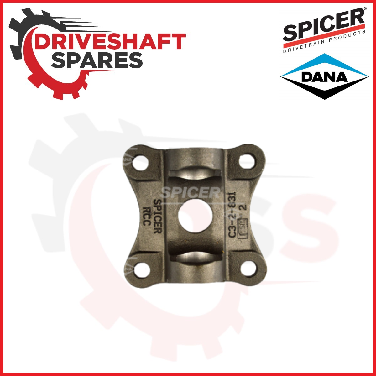 BRAND NEW 3-2-1859S, SPICER Flange Yoke 1350 series, 4xØ.500 Holes on  4.750BC. | eBay