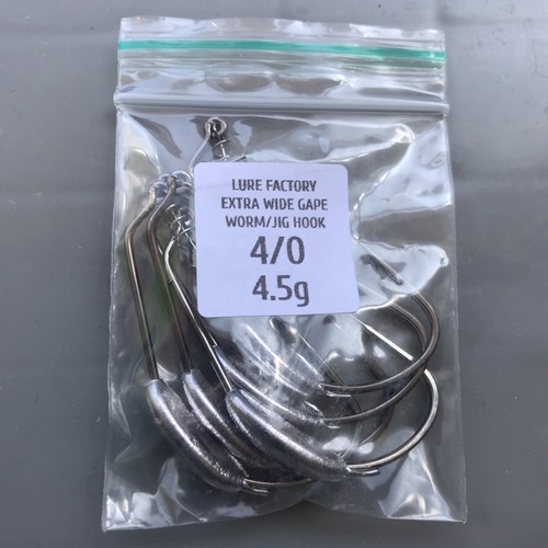 4/0 PIN DE GANCHO Y GIRO EXTRA ANCHO ESTILO BESTIA PESADO GUSANO EXTRA ANCHO 2g a 10g - Imagen 6 de 13