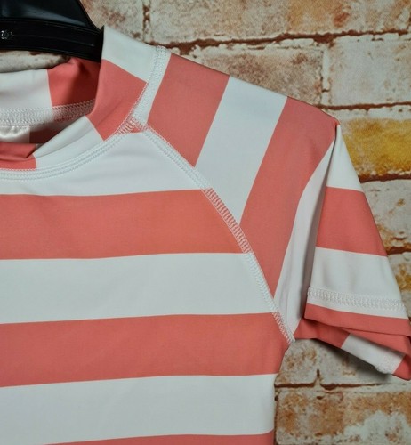 BNWT Little Girl Sz 5 Anko Geranium White Stripe Short Sleeve Rash Top - Picture 2 of 2
