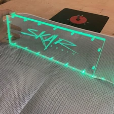 Any Custom 3D Logo: 15” X 5” Plexiglass Viewing Window (3/4") For Sub Box Amp