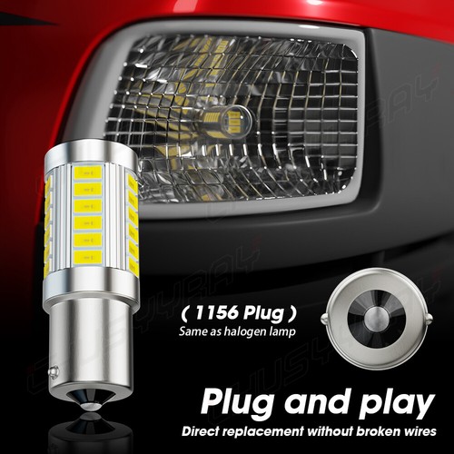 For BMW X3 F25 2009-2017 - Pair P21W / 1156 LED Stop Lamp Bulbs Kit White 6000K - Picture 8 of 12