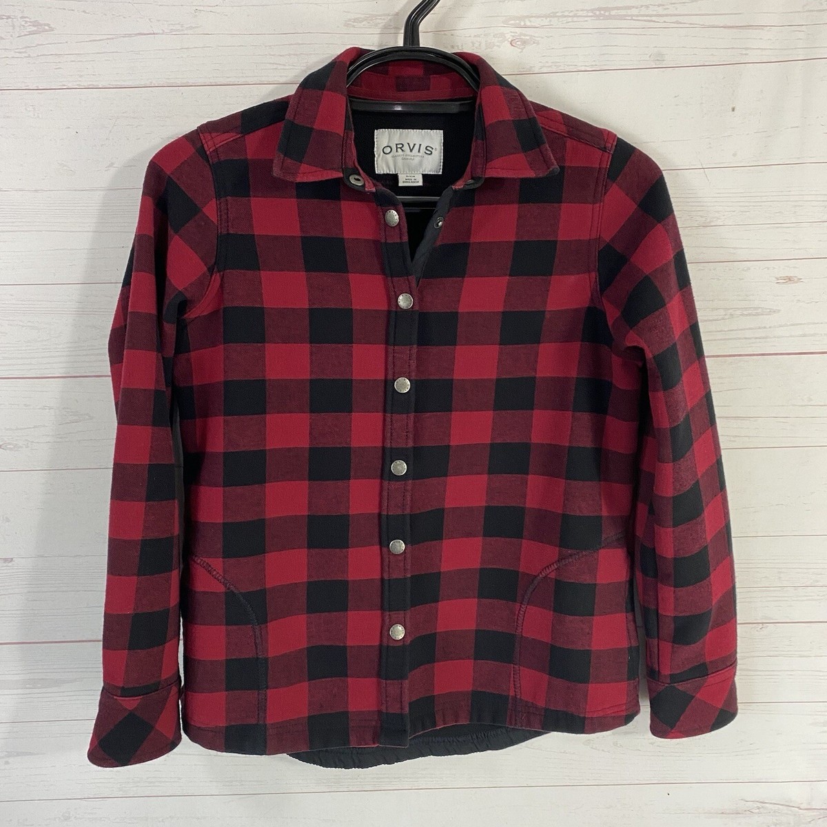 Red Orvis Buffalo Plaid Jacket Orvis Womens Buffalo Plaid Snap