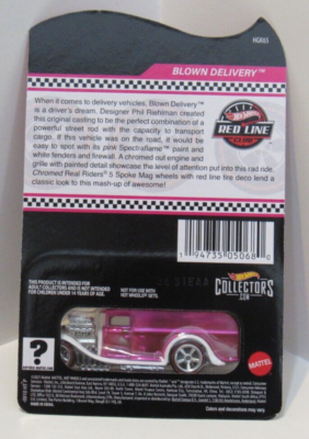 Hot Wheels 22nd Nationals RLC Blown Delivery Redline Real Riders