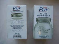 Pur Wide Mouth canning lids with bands -2 boxes of 12