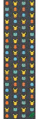 9in Pokémon Pikachu Partners Faces Mob Skateboard Griptape