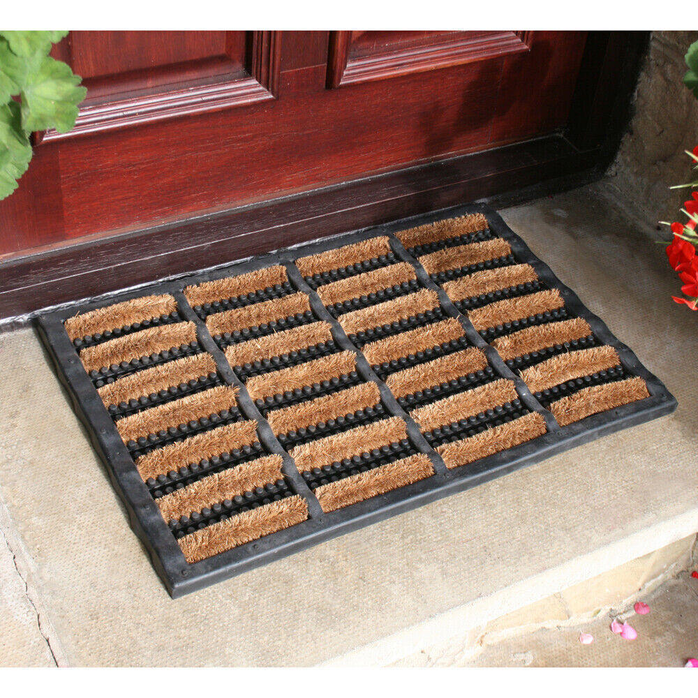 Heavy Duty Tuff Scrape Coir Door Mat Rug Entrance Dirt Stopper Door