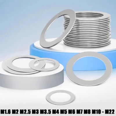 GOO BETTTER Stainless Steel A2 Ultra Thin Washers Shims Spacer Flat Precision Gasket DIN 988