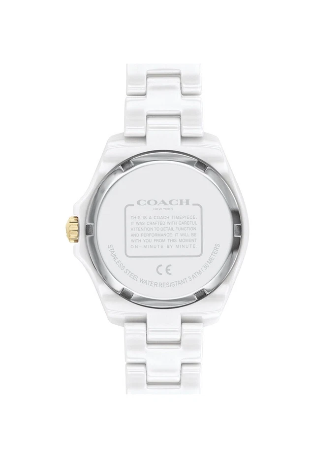 Brand New Coach Preston Women's White Dial 32mm Ceramic Watch 14503807 - image 3 of 4