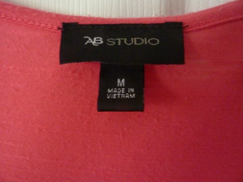 AB Studio Pink Lace Front Short Sleeve Top Size M Round Neck - Picture 3 of 4