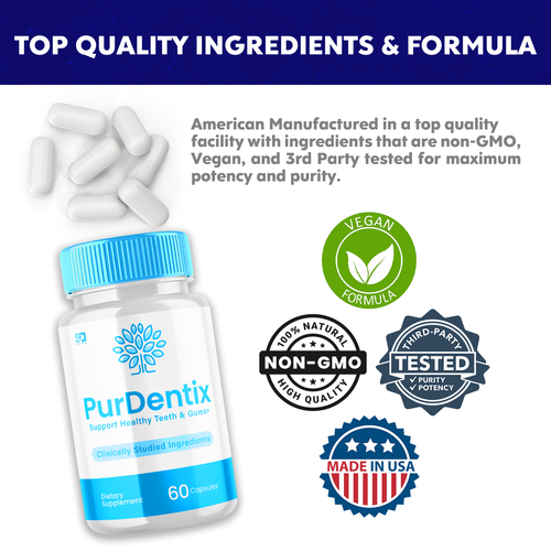 (2 Pack) Purdentix Oral Probiotic Support Healthy Teeth and Gums (120 Capsules) - Picture 7 of 12