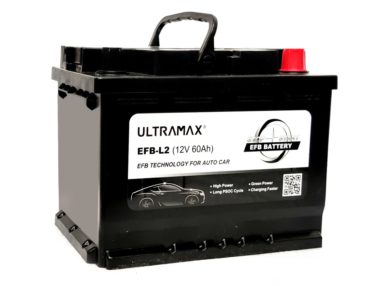 Ultramax Stop Start 12V 60Ah 640CCA EFB Battery FORD 1734610, BS5110655AA