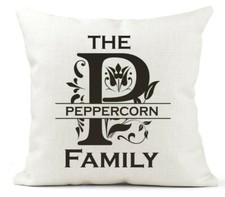 Personalised Family Monogram Initial Cushion , Surname,New Home, Wedding Gift