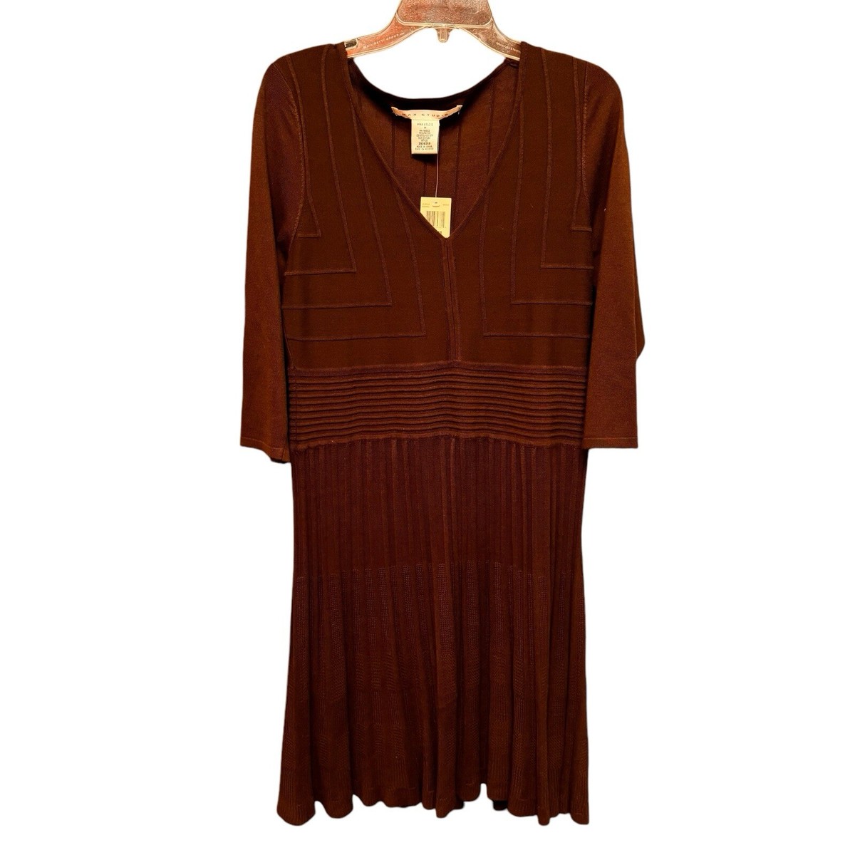 knee length dresses for ladies Patricia Midi Dress in Chocolate Brown