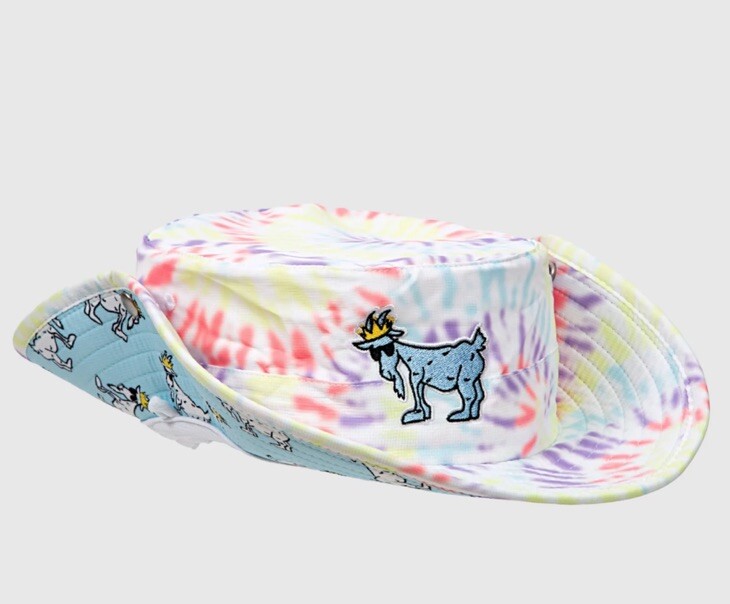 GOAT USA Tie Dye LaCrosse BucketBoonie Hat Chuck The Goat Logo One