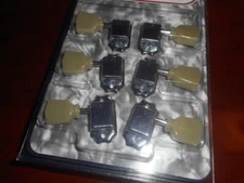 NEW Vintage Style 3X3 Tuning Keys, Plastic Keystone Buttons - CHROME