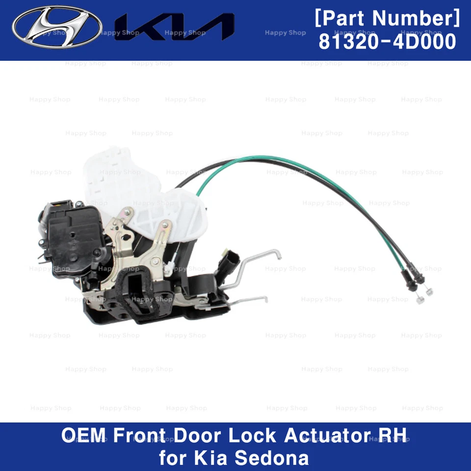 Actuador de cerradura de puerta delantero derecho pasajero OEM 813204D000 para Kia Sedona 07-14 Foto 4 de 4
