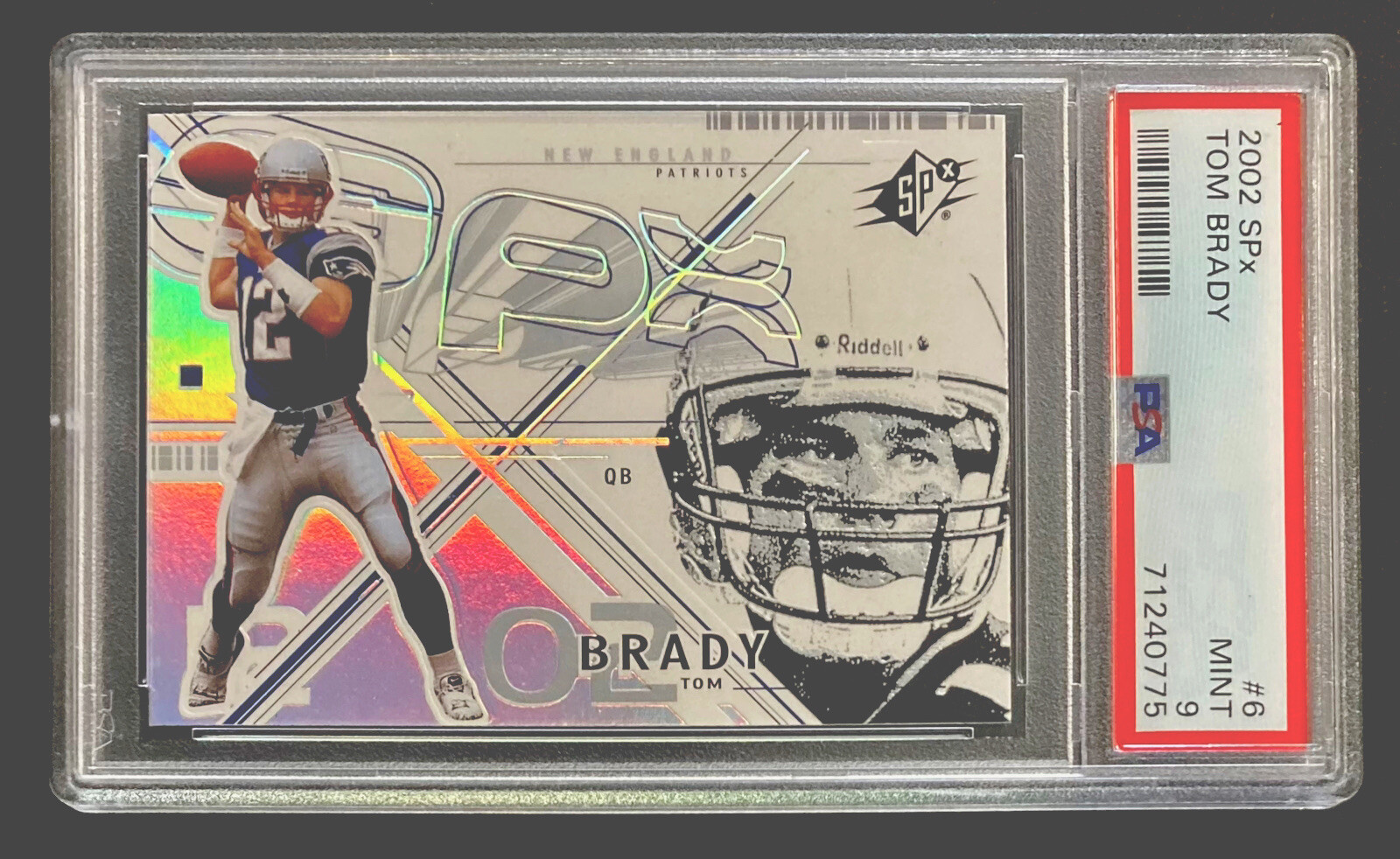 2002 UD Upper Deck SPX Tom Brady #6 NFL New England Patriots PSA 9 🔥