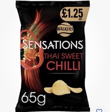 Walkers Sensations Thai Sweet Chilli 18 x 65g Box RRP £1.25 Fresh Stock