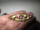 Vintage Costume Jewelry Brooch. Marked "ART" Rhinestones