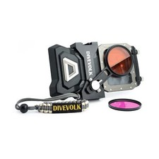 DIVEVOLK SeaTouch 4 MAX Red/Purple Filter Kit/Underwater Phone Diving housing...