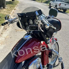 Chrome 10" Rise Ape Hanger Bar 1-1/4" Handlebar Fit For Harley Custom FLST FXST