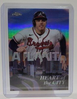2022 Topps Chrome FREDDIE FREEMAN Heart Of The City Refractor Card HOC-5 Braves