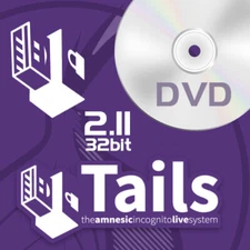 TAILS 2.11 Anonymous Browsing OS LINUX LIVE Bootable 32bit DVD