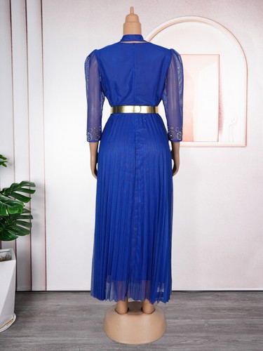 Vestido largo africano para mujer túnica formal caftán noche fiesta cóctel vestido graduación nuevo - Imagen 17 de 27